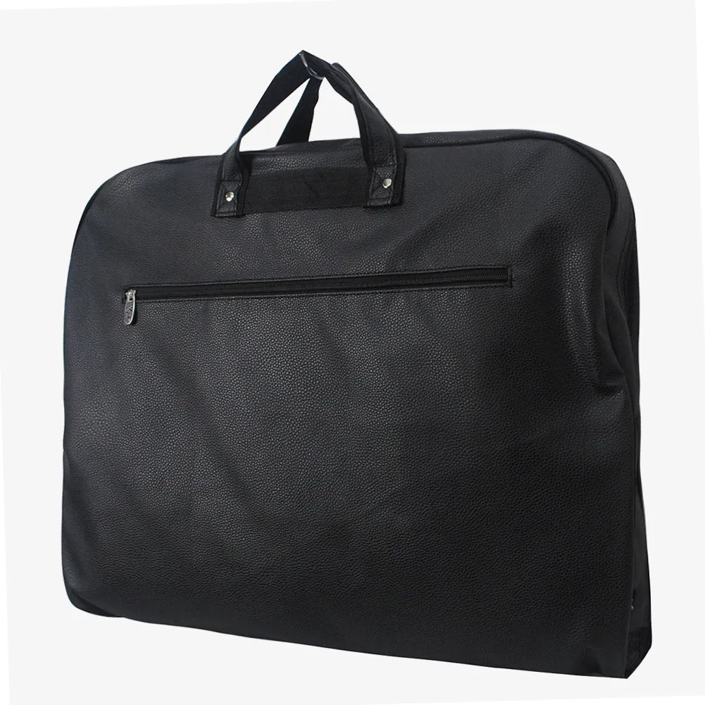 Black Faux Leather NGIL Garment Bags