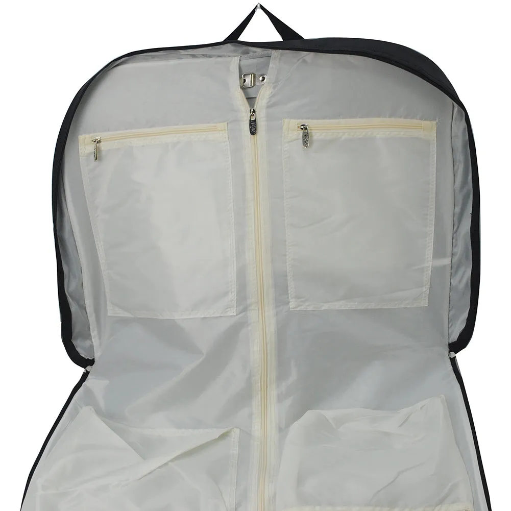 Black Faux Leather NGIL Garment Bags