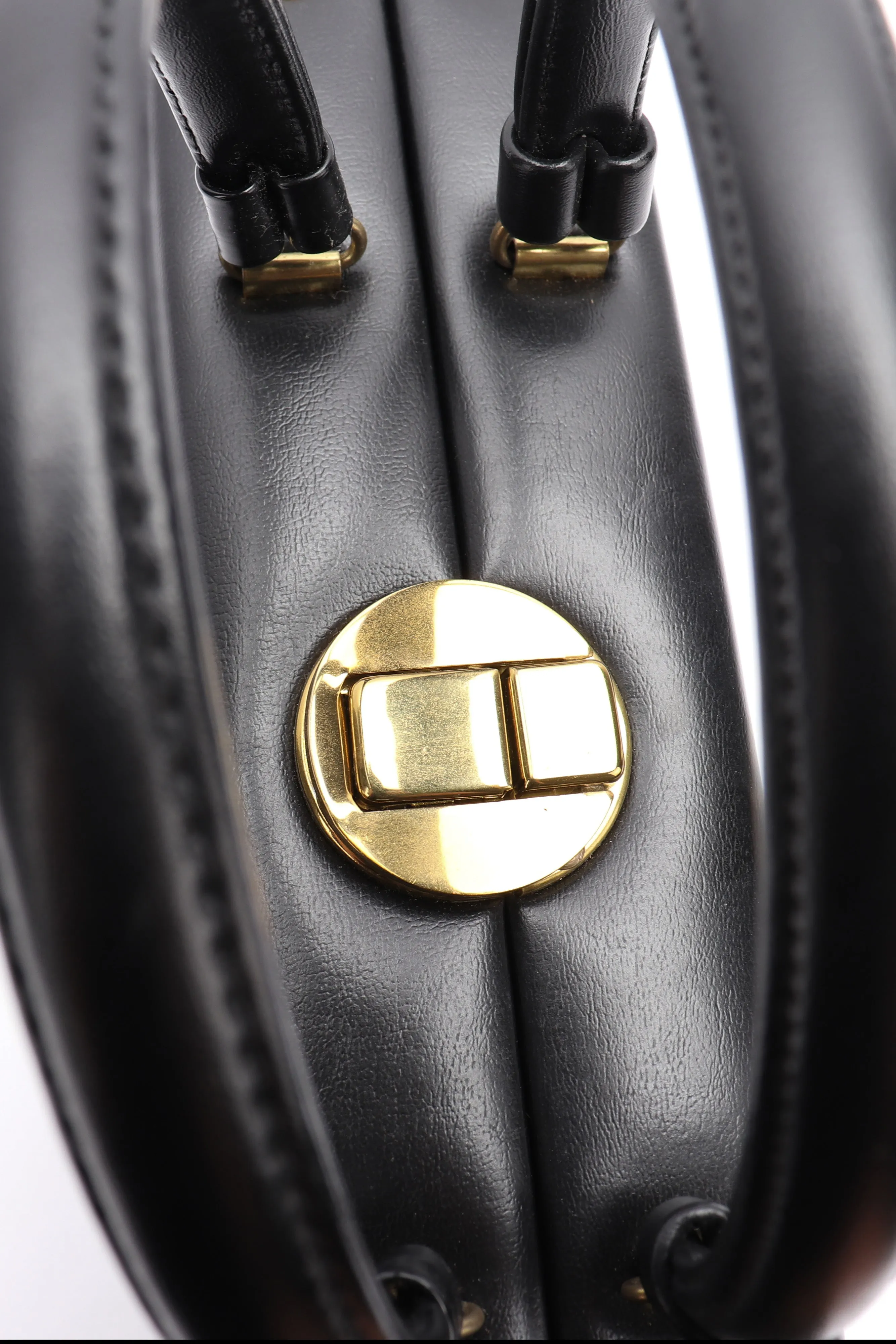 Black Leather Box Bag
