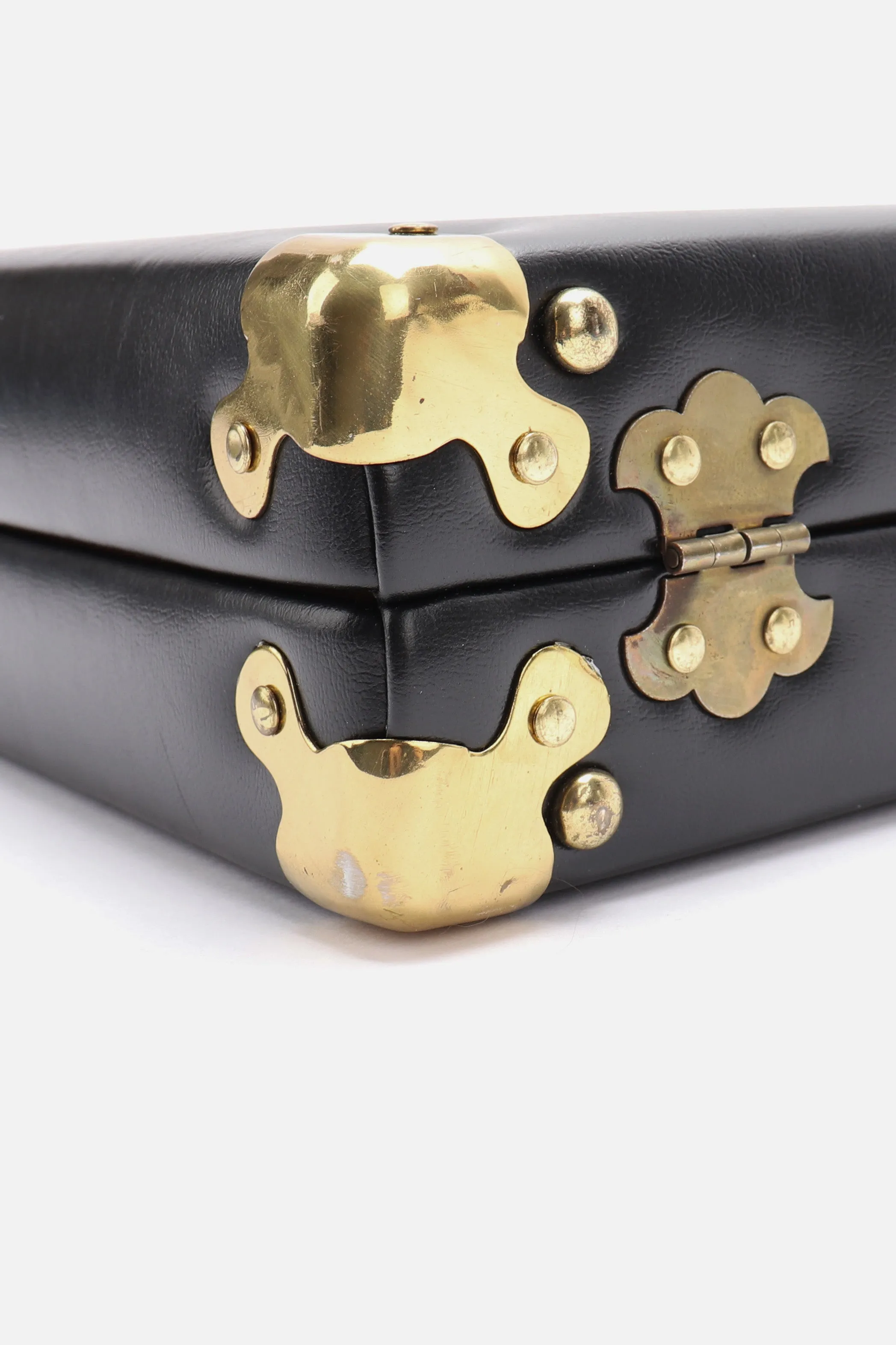 Black Leather Box Bag
