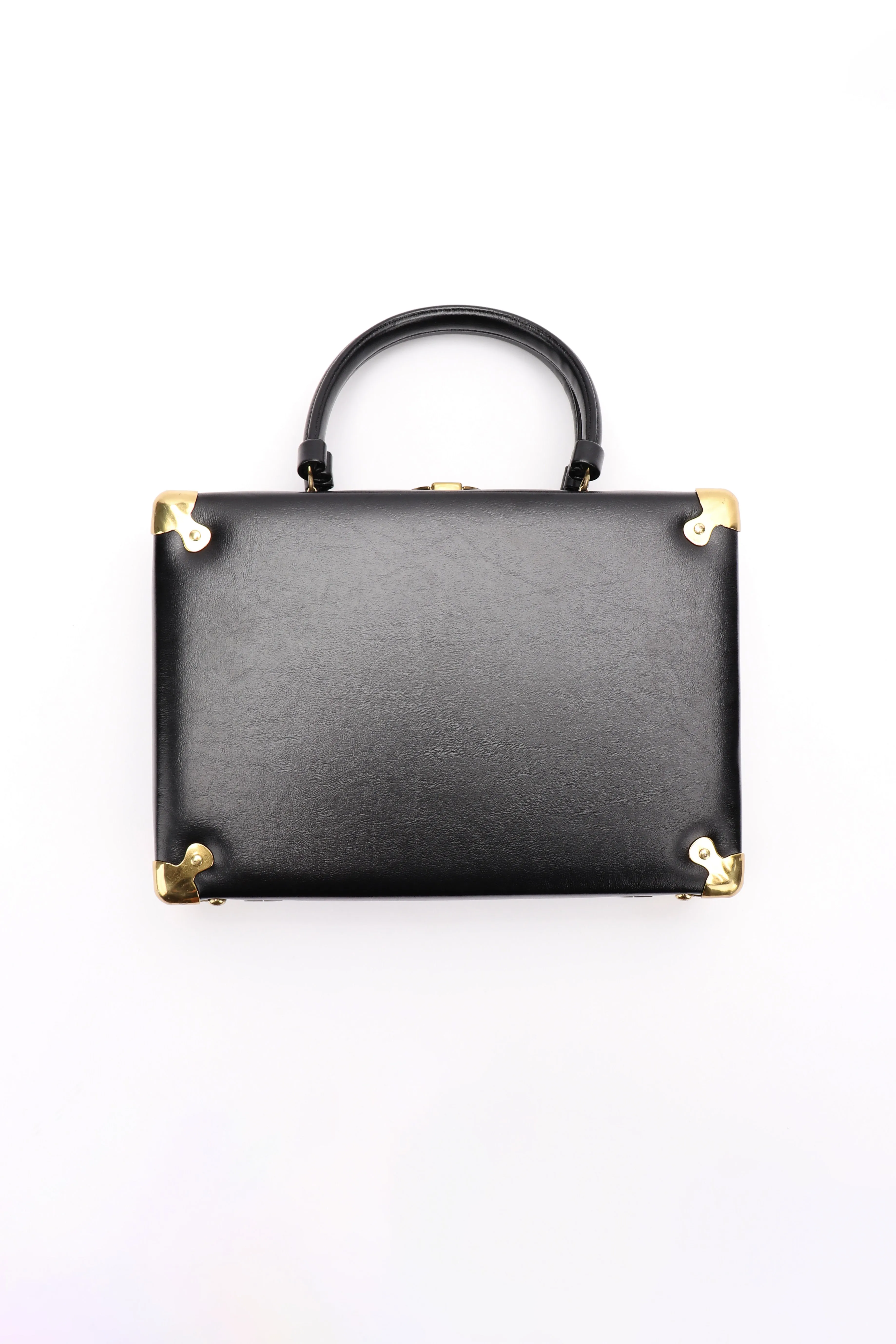 Black Leather Box Bag