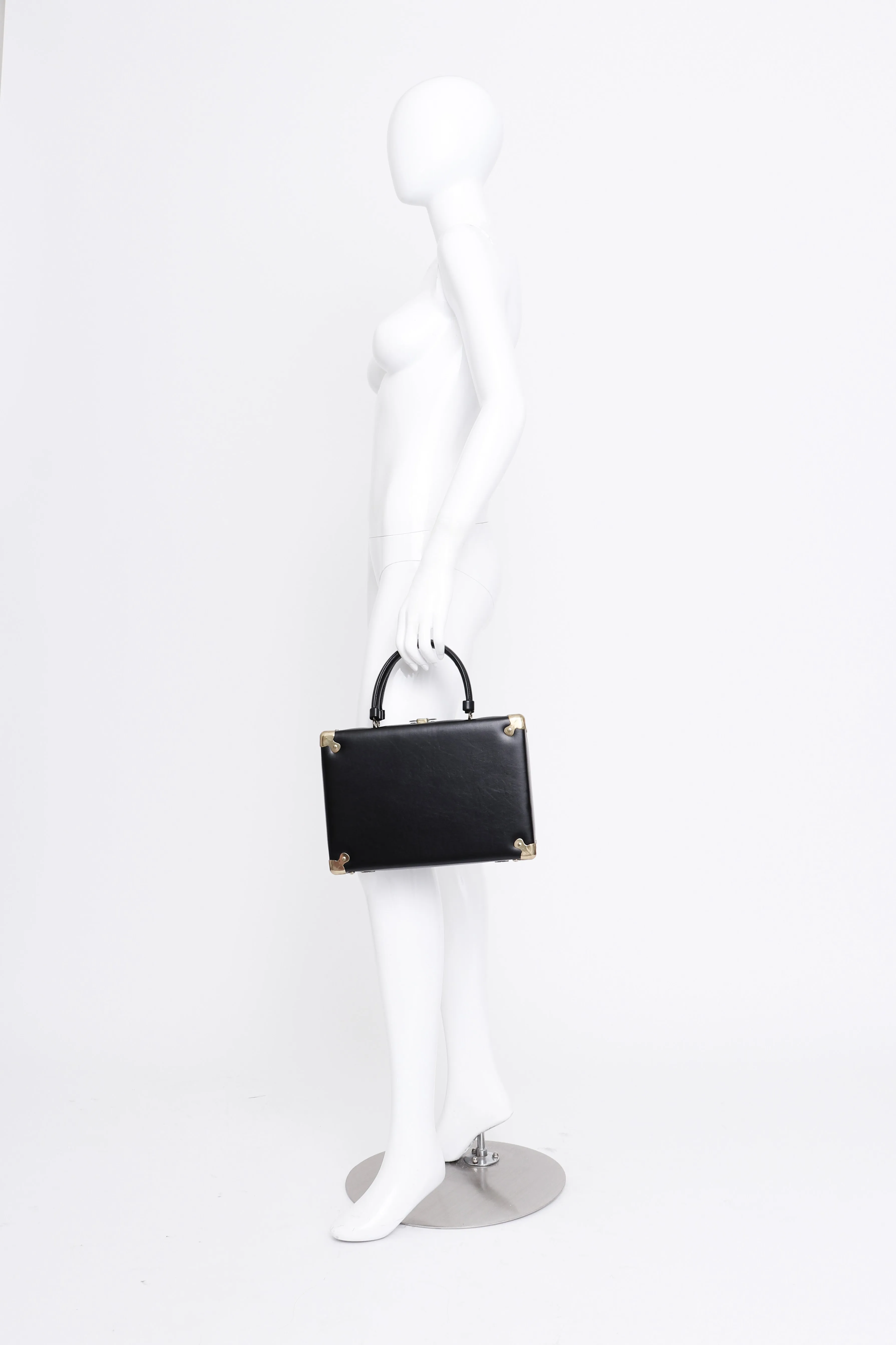 Black Leather Box Bag