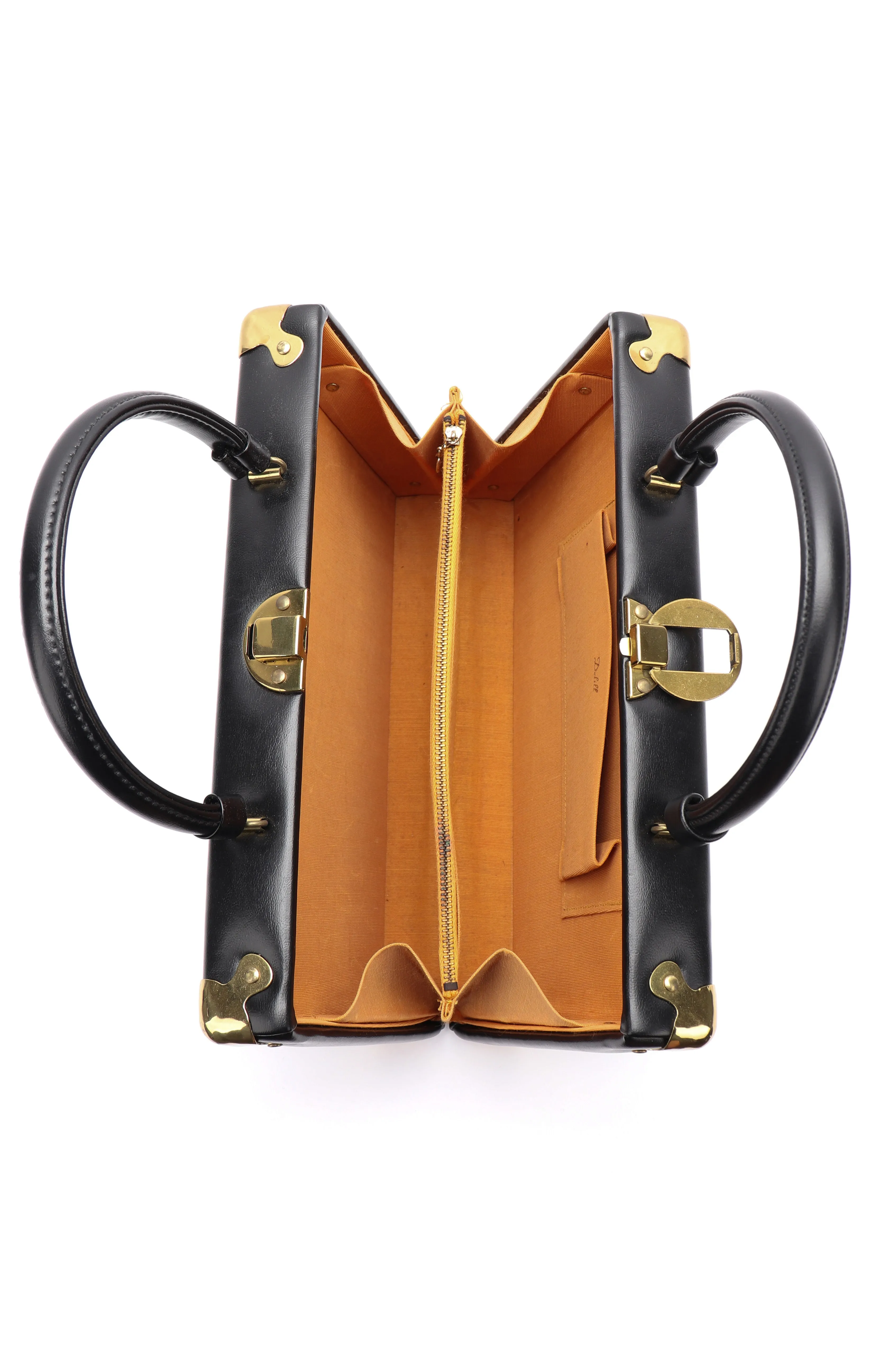 Black Leather Box Bag