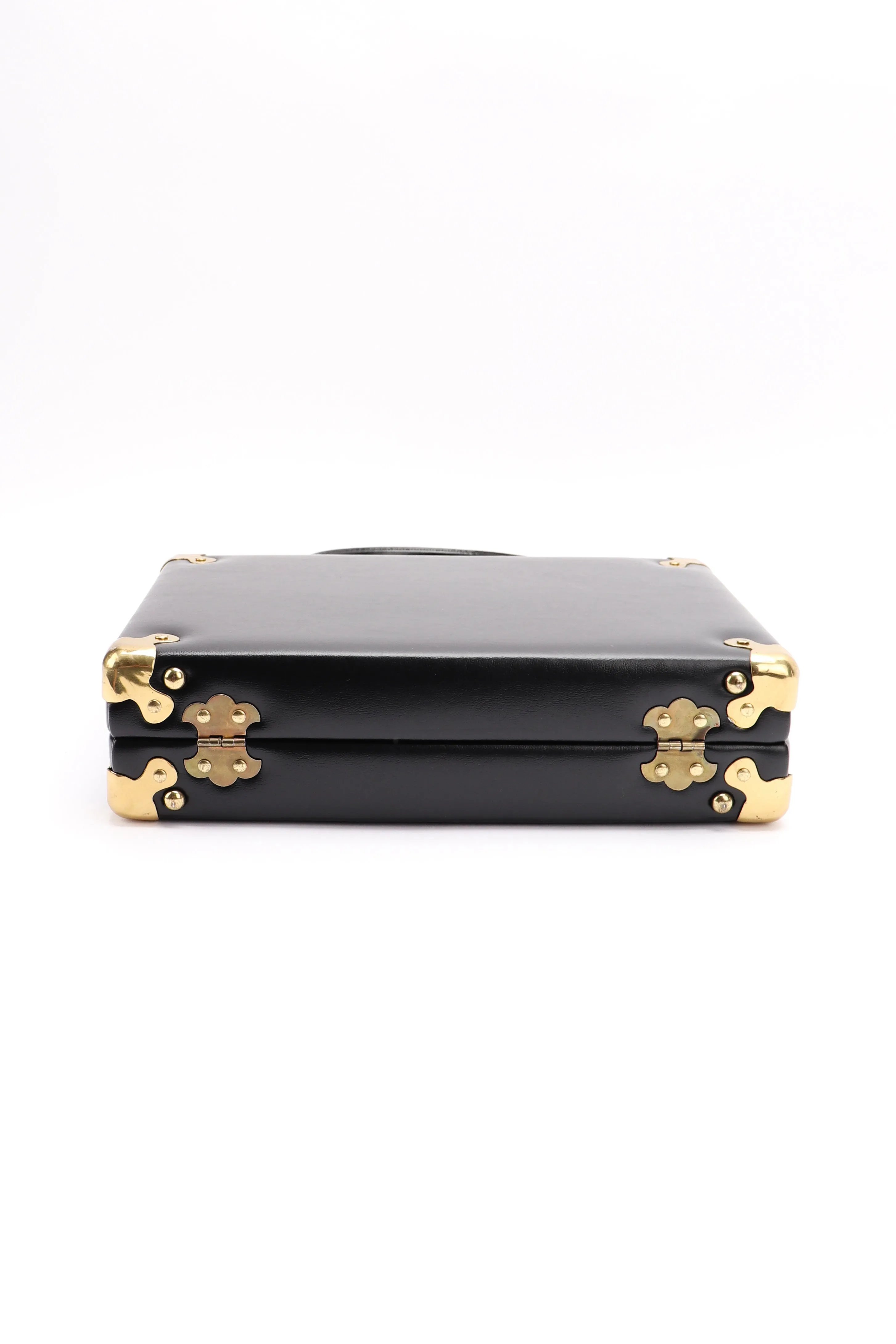 Black Leather Box Bag