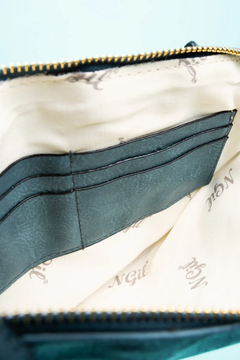 Blue Fairleigh Fringe Bangle Clutch