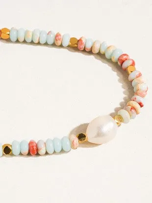 Boho Beaded Pearl Necklace