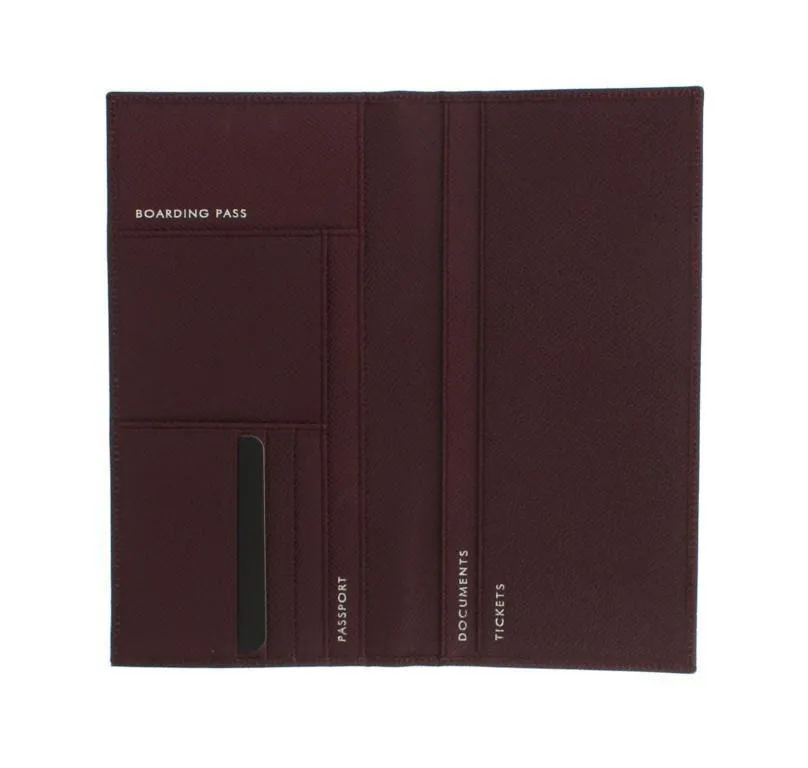 Bordeaux Dauphine Leather Bifold Document Holder