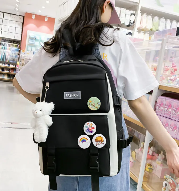 BP820 - Korean Fashion 4pc Backpack Set