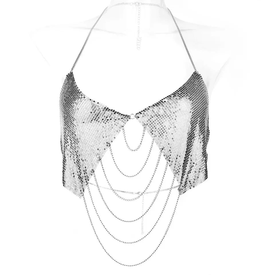 Bra Chain Top Golden Chain