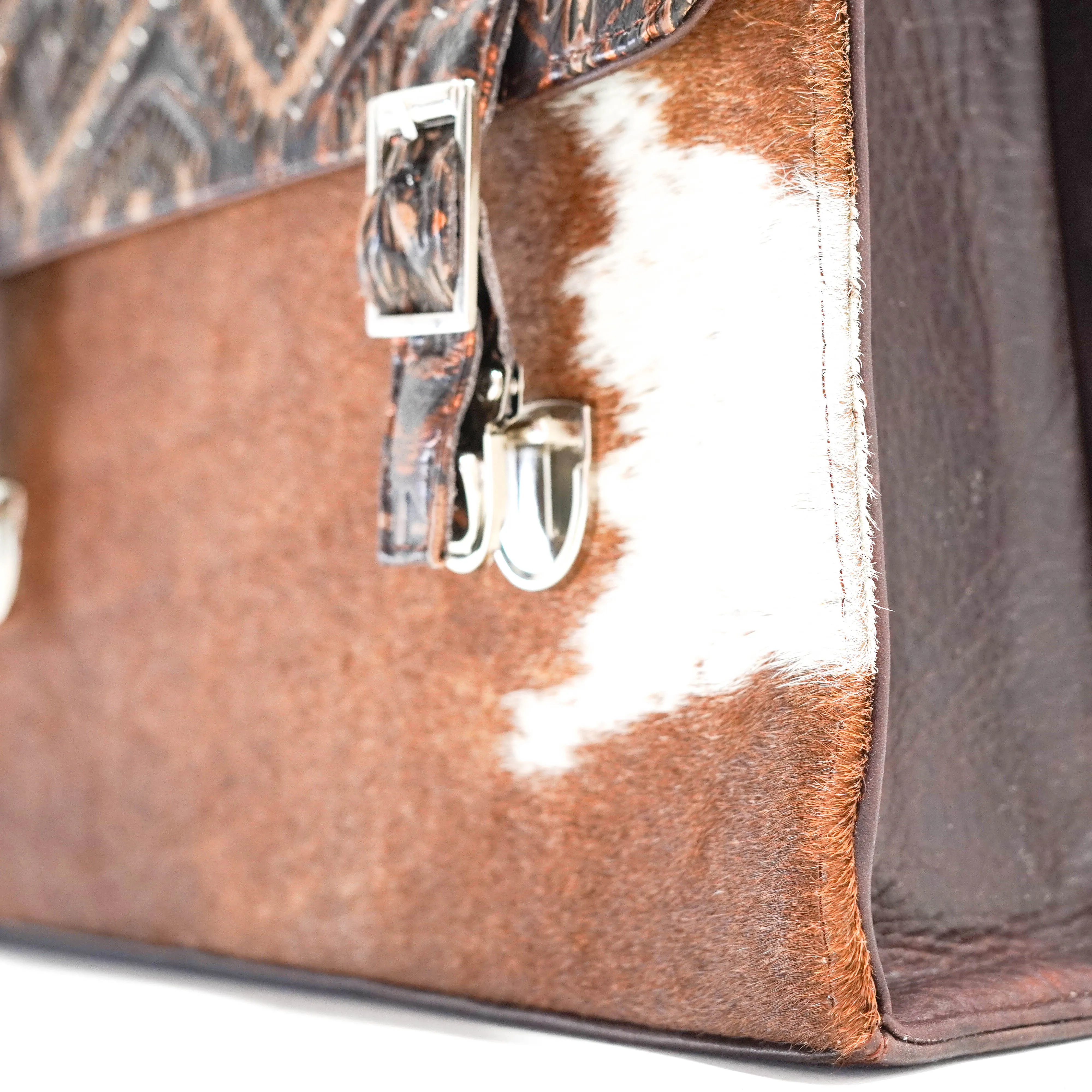 Briefcase - Longhorn w/ Bronzed Aztec