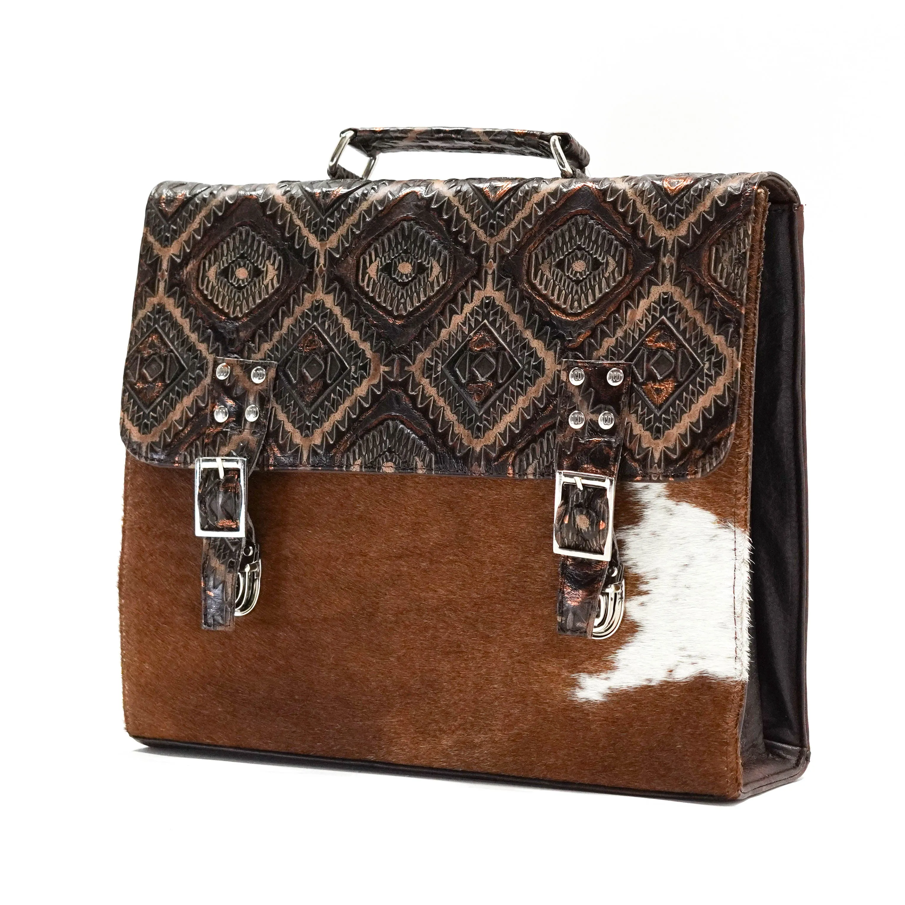 Briefcase - Longhorn w/ Bronzed Aztec