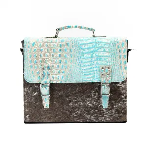 Briefcase - Longhorn w/ Caribbean Croc
