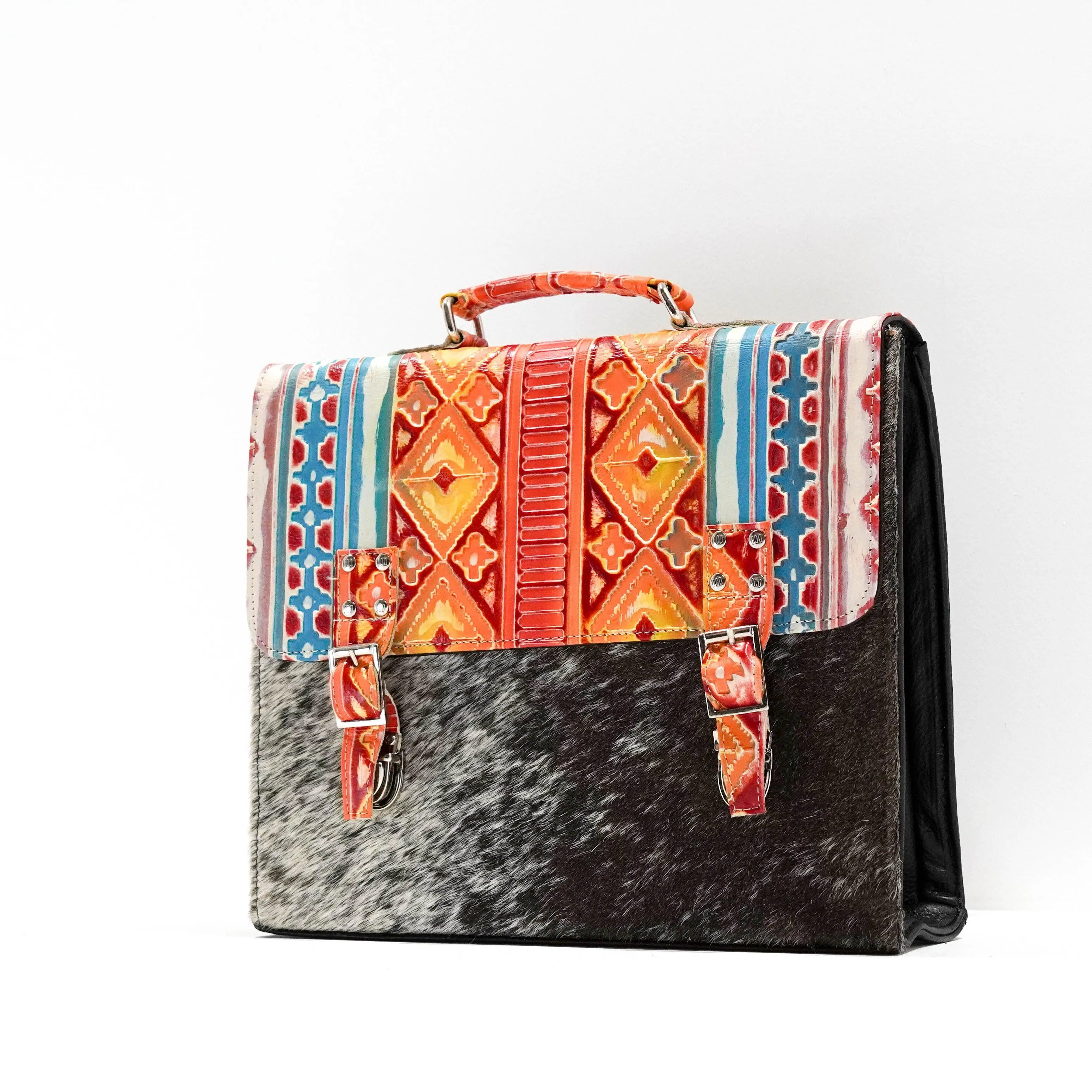 Briefcase - Longhorn w/ Great Plains Navajo