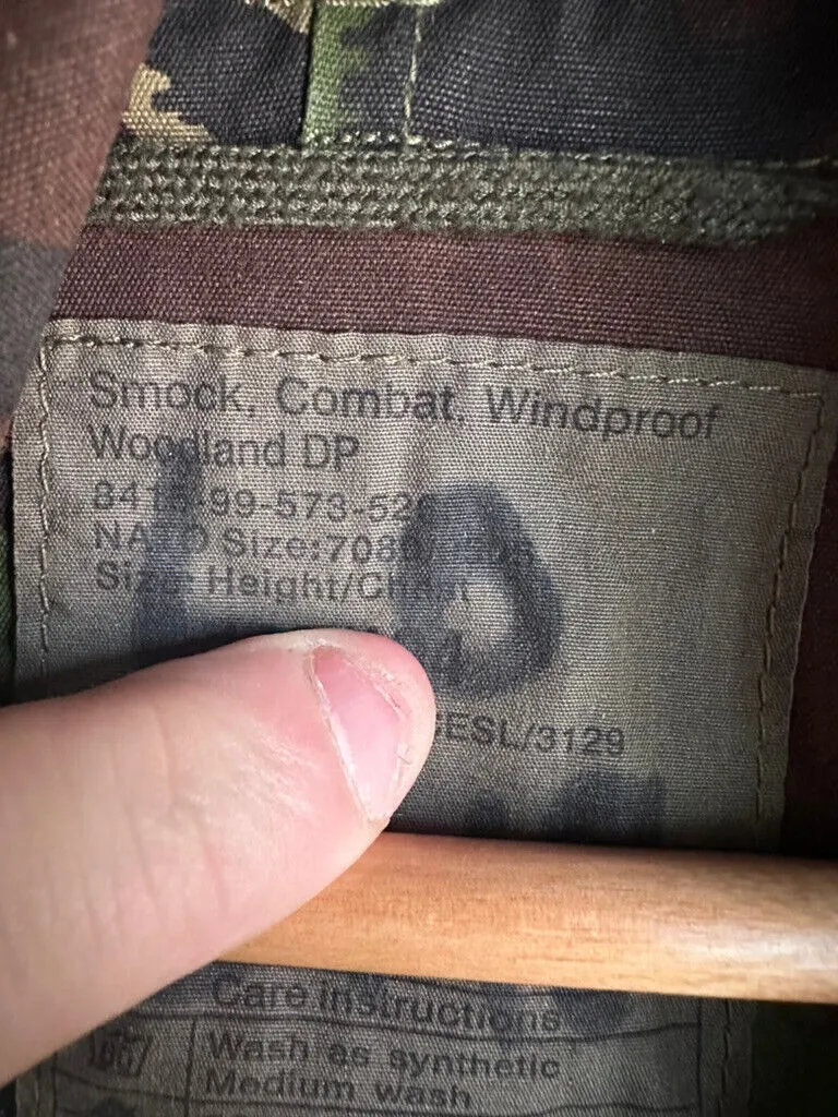 British Army Grade 1 Windproof Woodland DPM Camo Combat Smock - Size 160/96