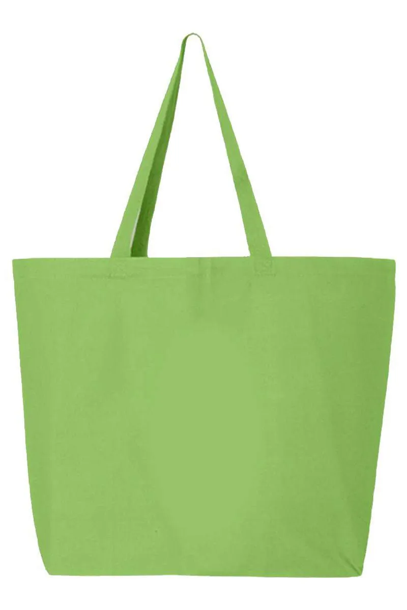 Brushed Colorful Christmas Tree Cake Canvas Jumbo Tote