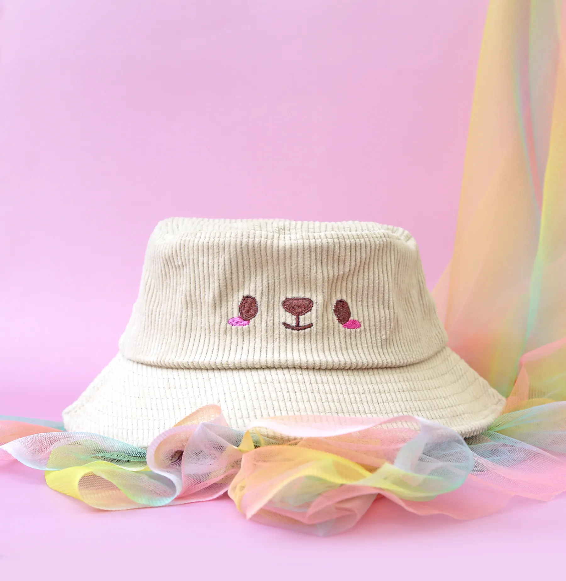 Bucket hat - Oatmeal Kuma •ᴥ•