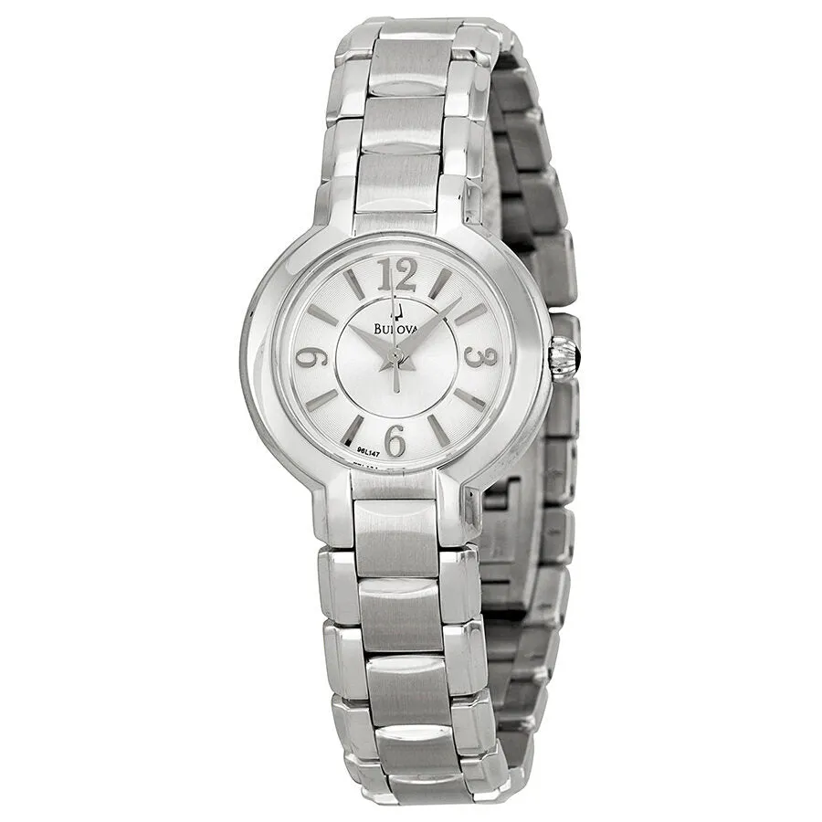 Bulova Fairlawn Silver Dial Stainless Steel Ladies Watch 96L147