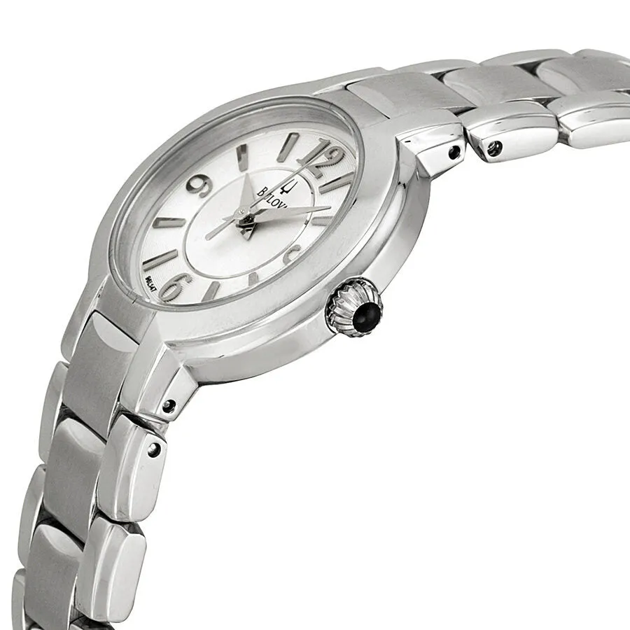 Bulova Fairlawn Silver Dial Stainless Steel Ladies Watch 96L147