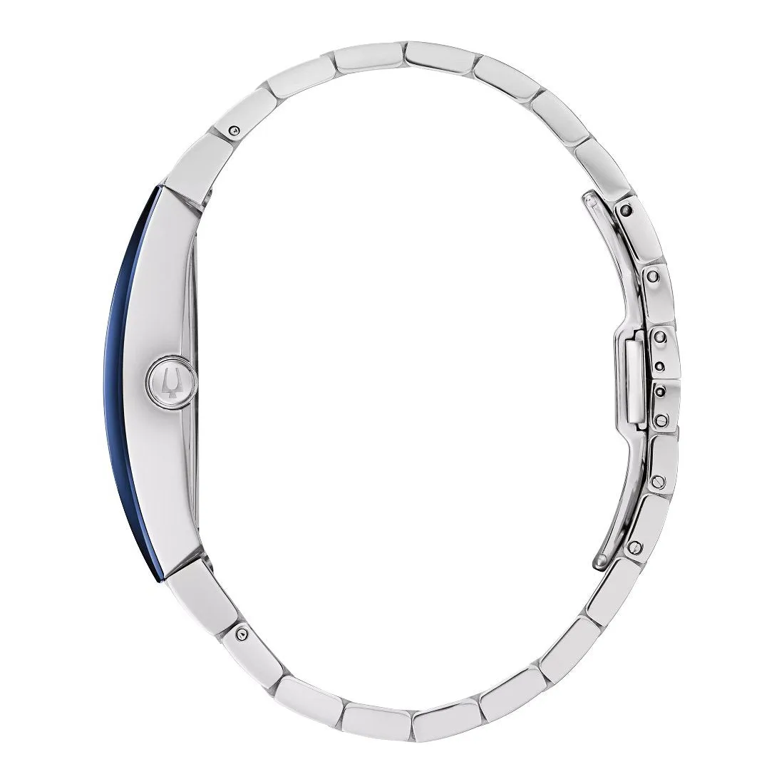 Bulova Gemini Mens Stainless Steel Blue Dial Watch