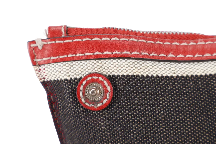 BURBERRY ASHBY CHECK CANVAS BUCKET BAG SILVER HARDWARE WITH LEATHER STRAPS