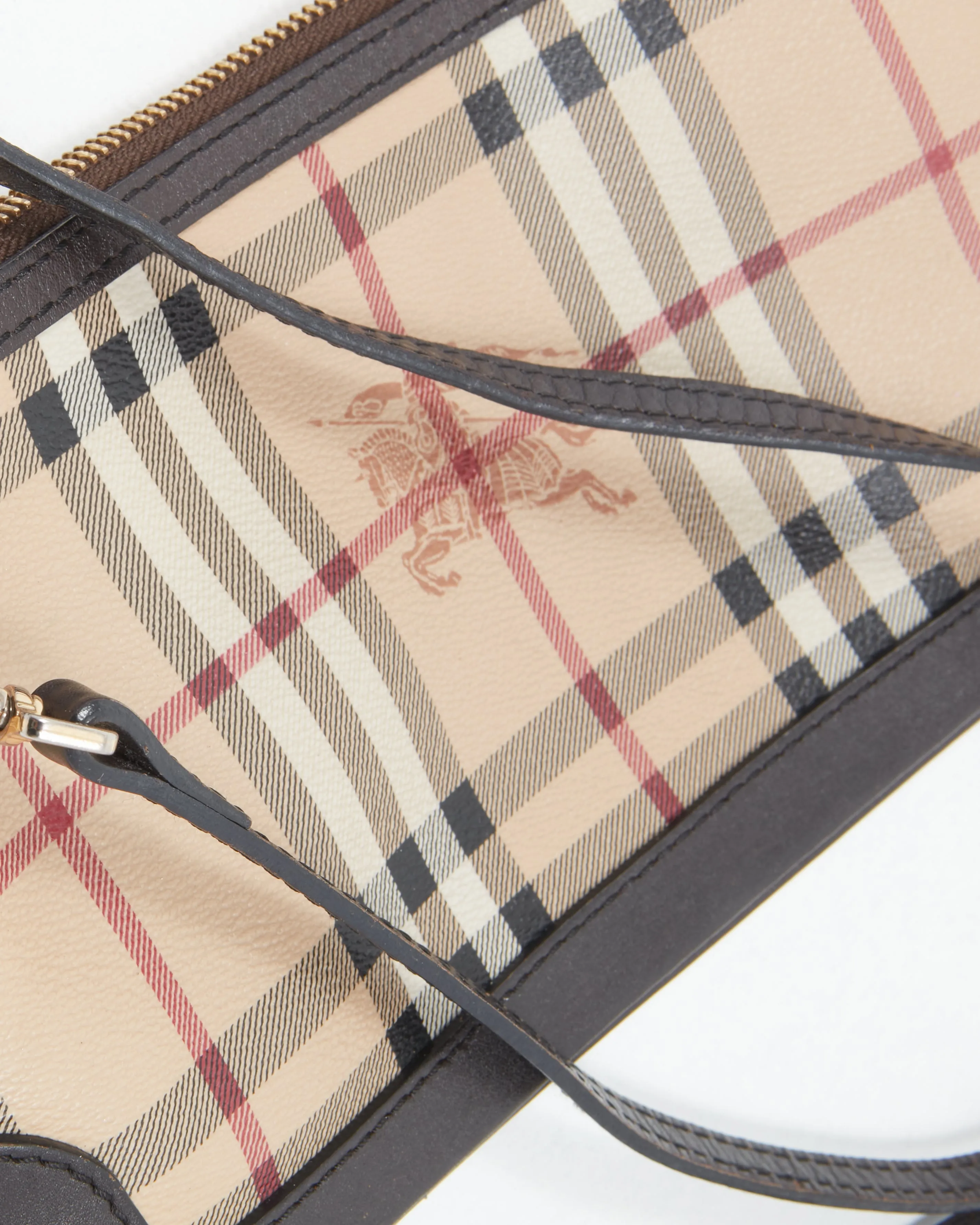 Burberry Beige Nova Check Coated Canvas Crossbody Bag