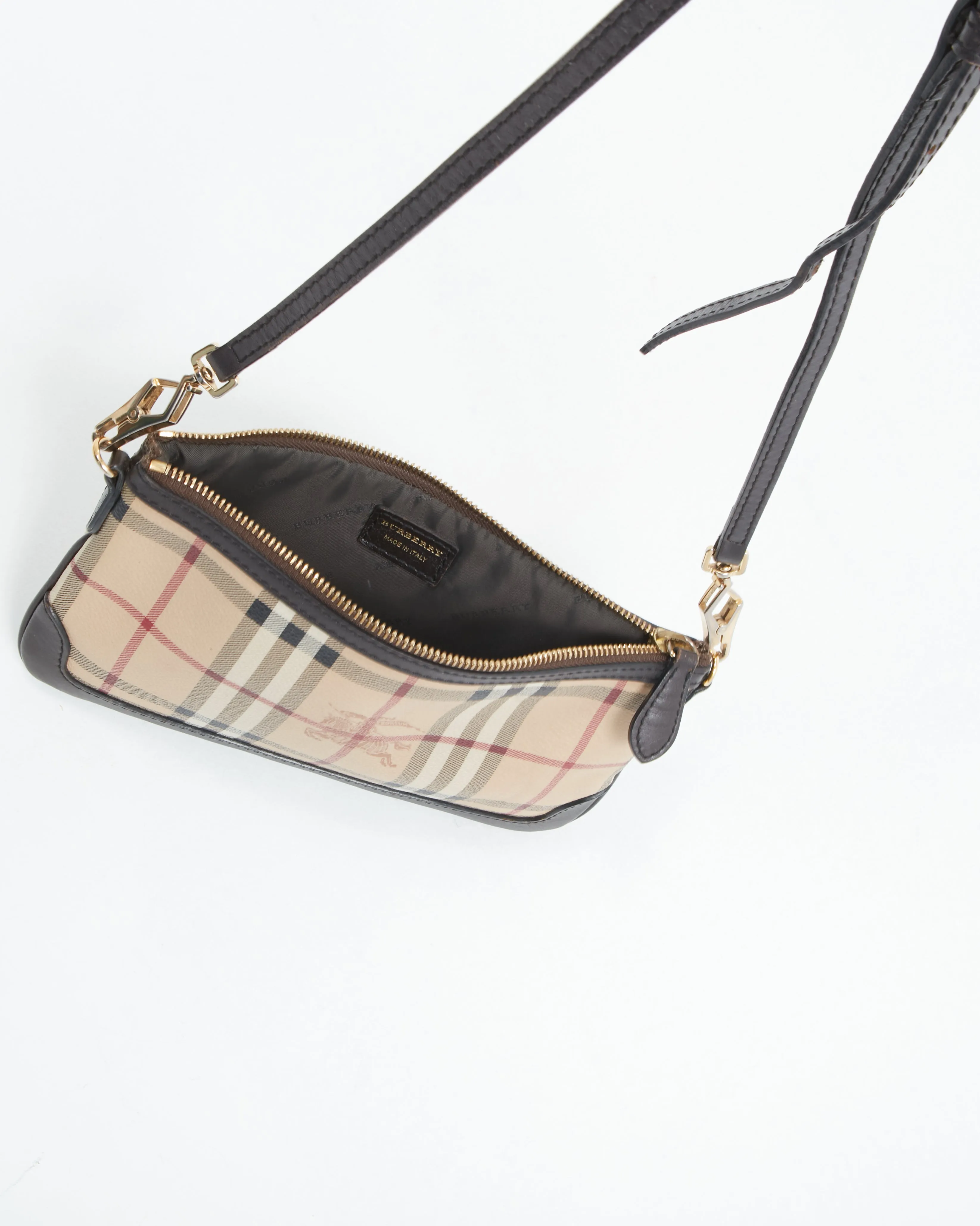 Burberry Beige Nova Check Coated Canvas Crossbody Bag