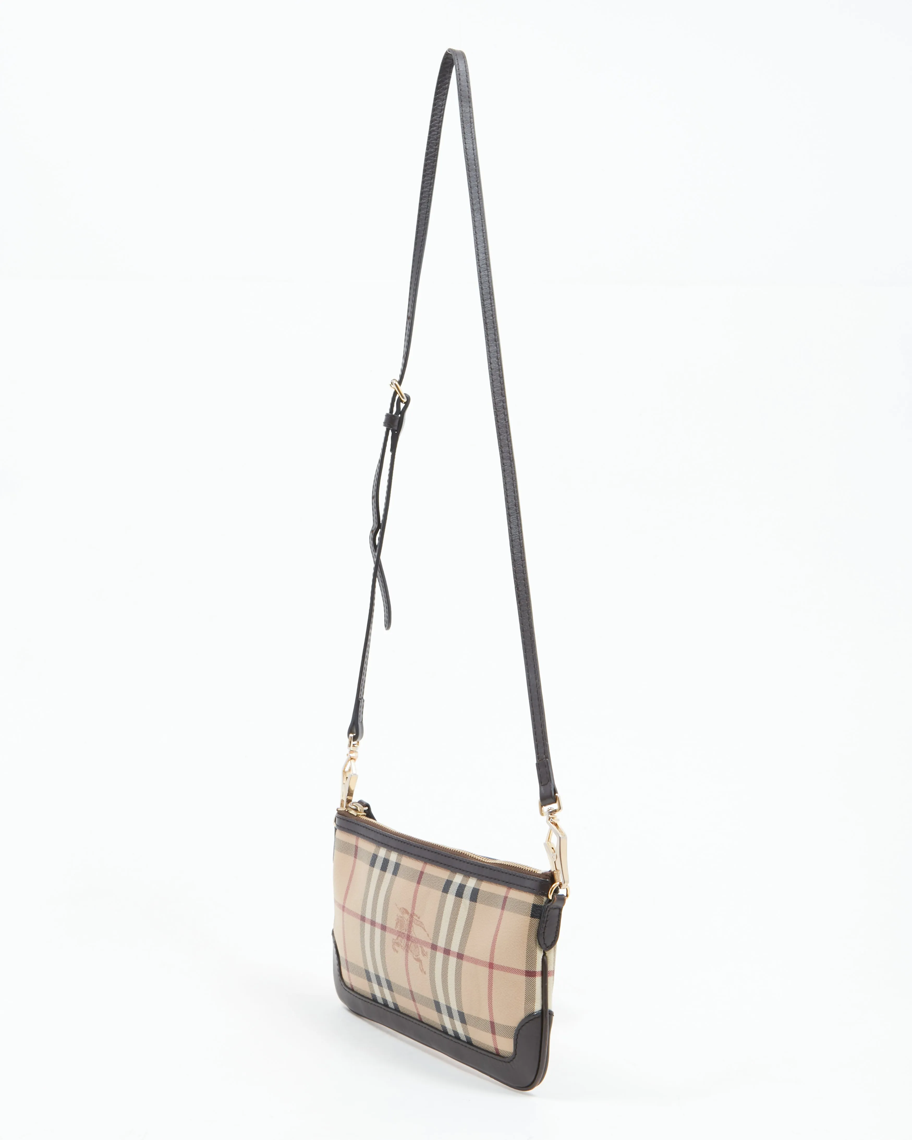Burberry Beige Nova Check Coated Canvas Crossbody Bag