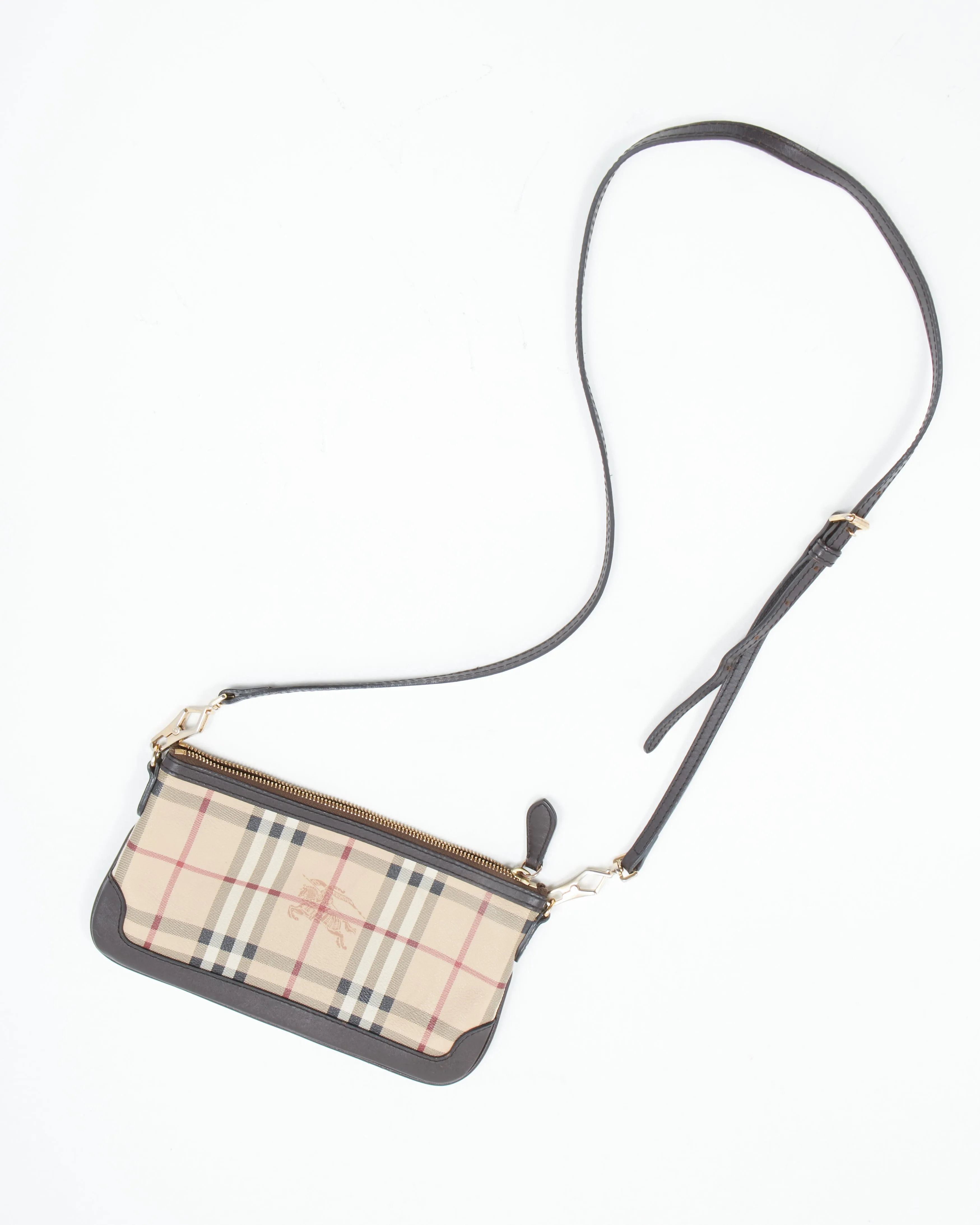 Burberry Beige Nova Check Coated Canvas Crossbody Bag