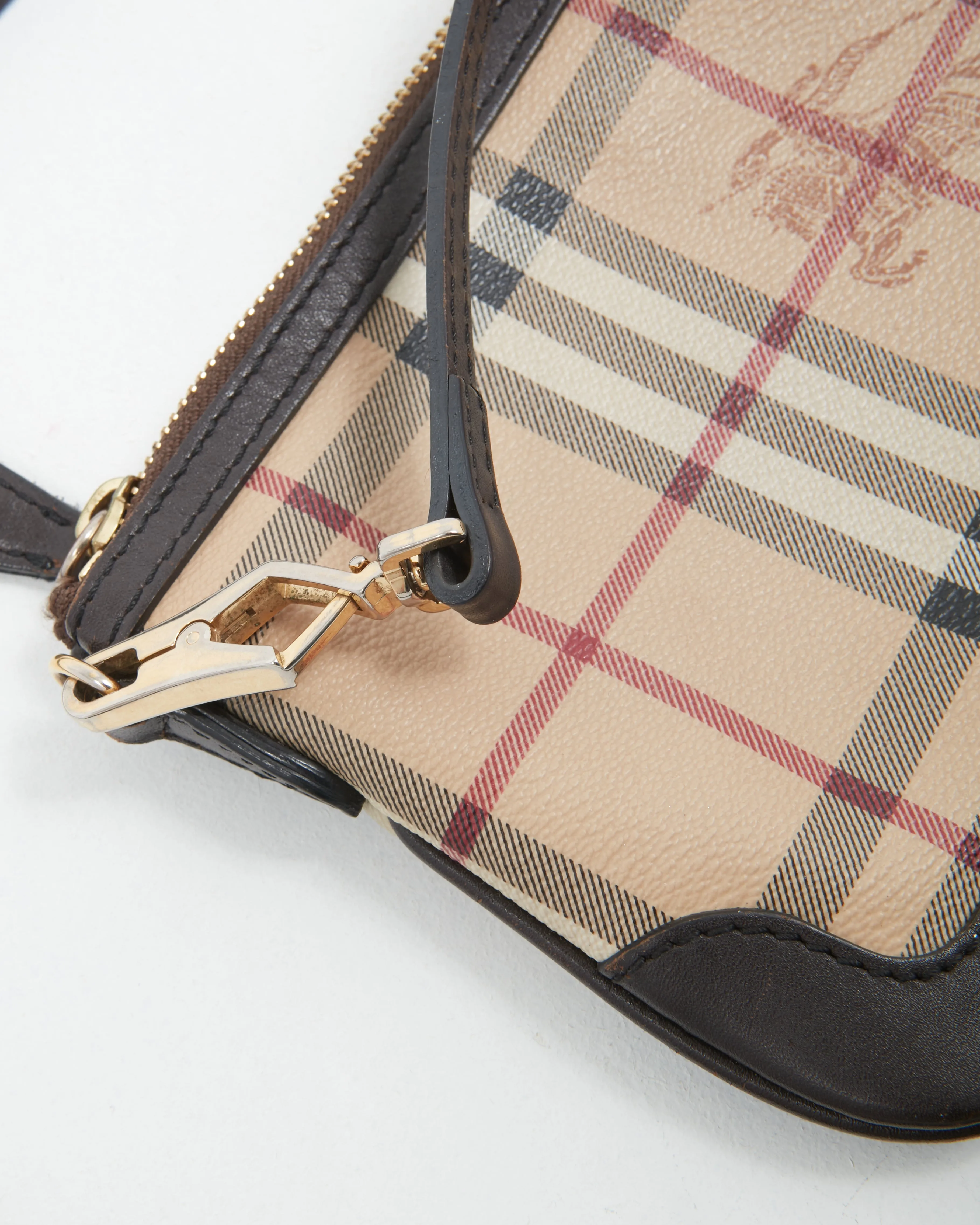 Burberry Beige Nova Check Coated Canvas Crossbody Bag