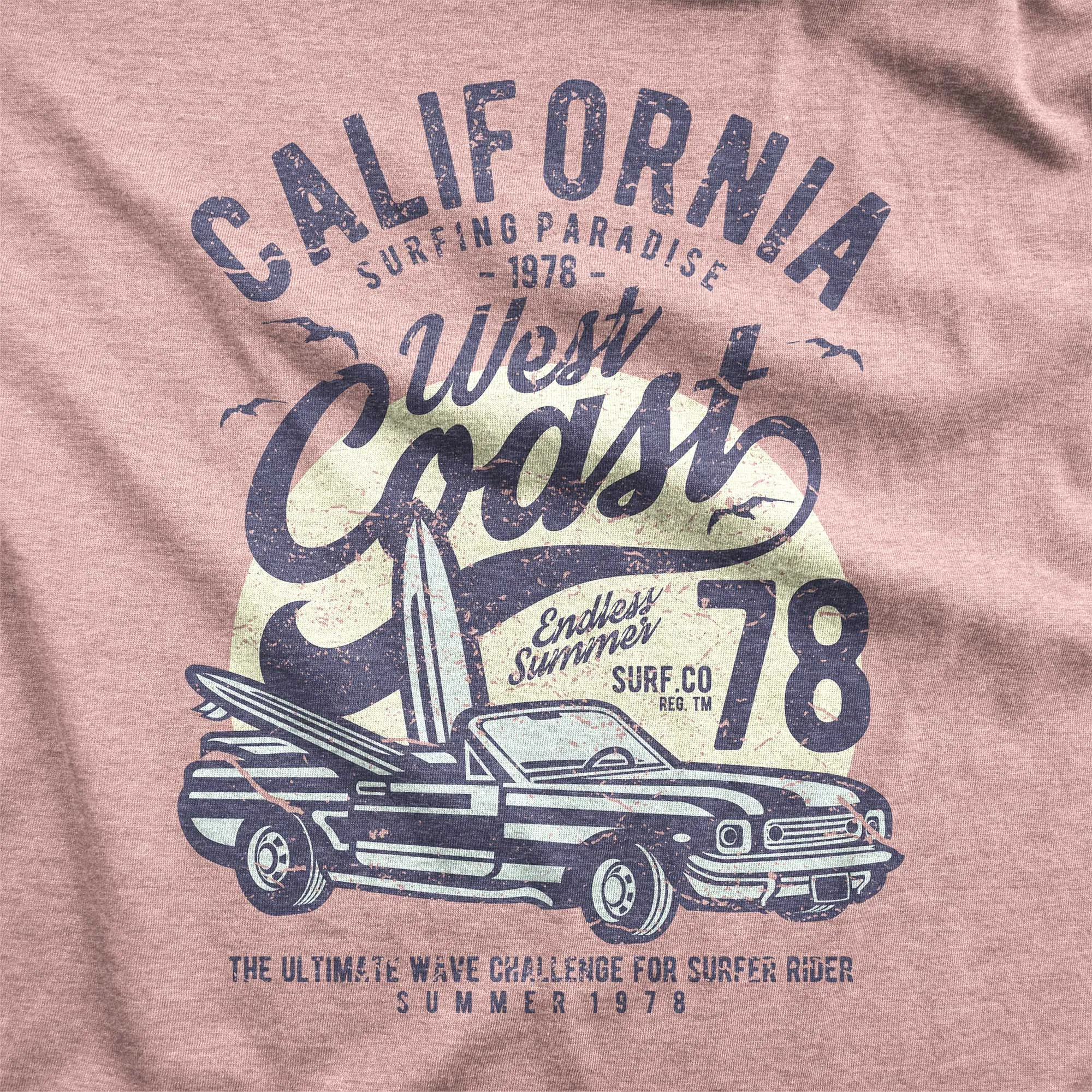 California West Coast Surfing Paradise - Women's Triblend Racerback Tank