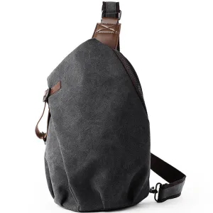 Canvas Rucksack Bag Gym Sling Crossbody Bag