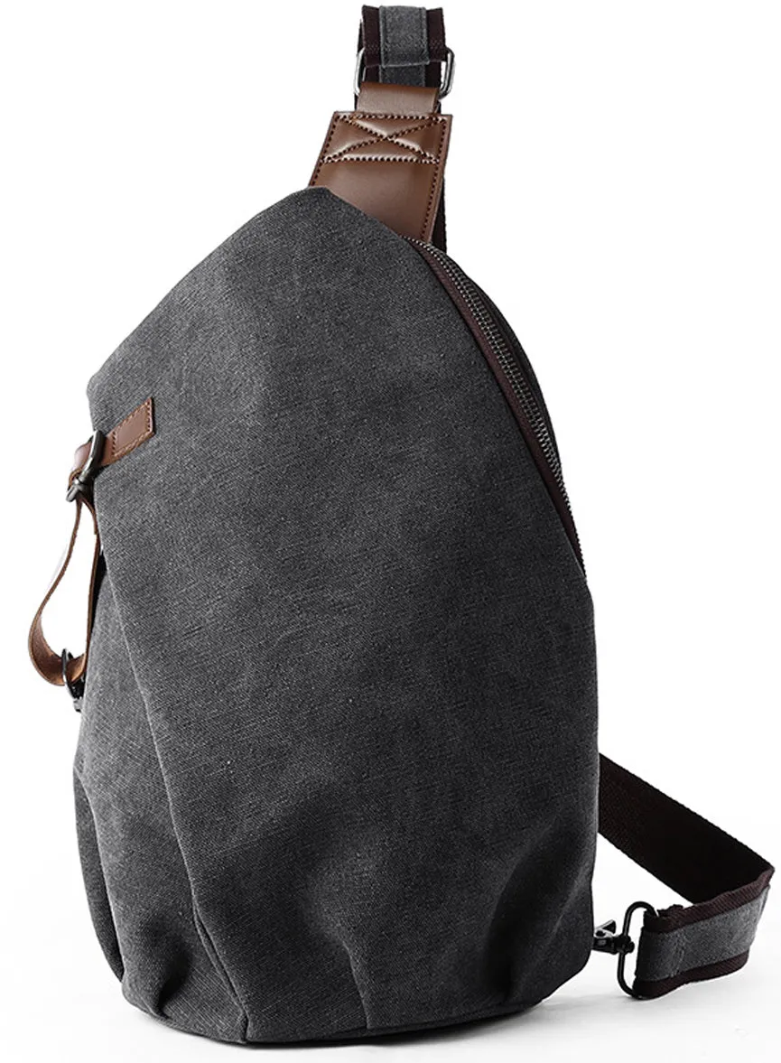 Canvas Rucksack Bag Gym Sling Crossbody Bag