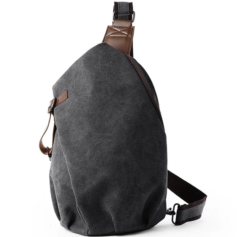 Canvas Rucksack Bag Gym Sling Crossbody Bag