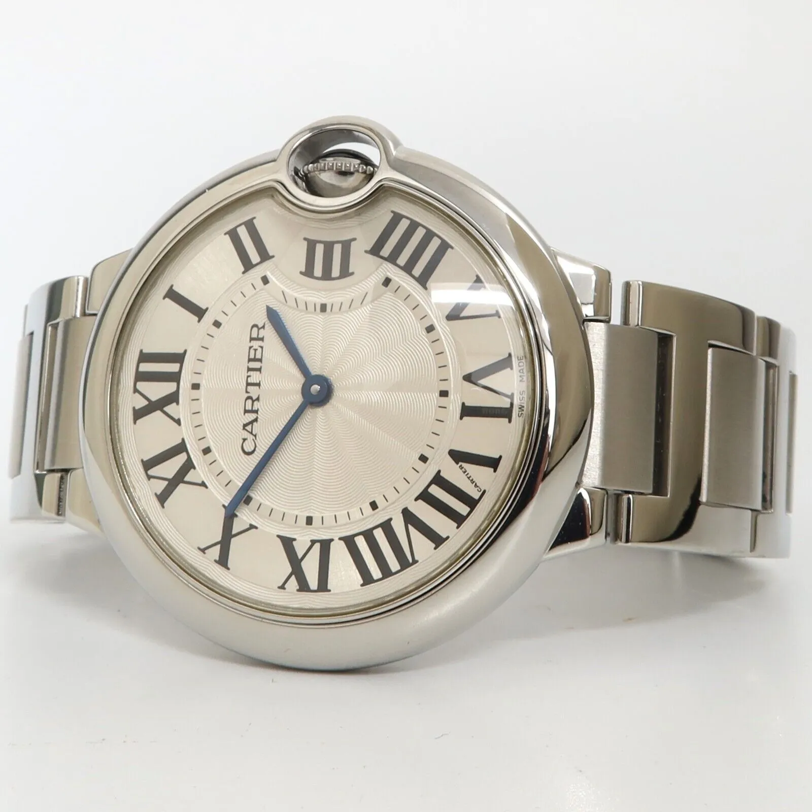 Cartier Ballon Bleu 36mm Quartz Stainless Steel Silver Dial W69011Z4 3005