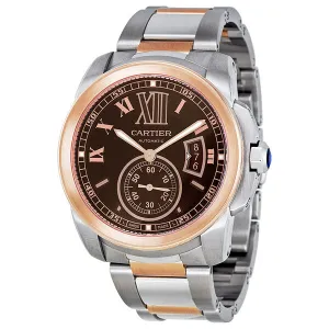 Cartier Calibre De Cartier Chocolate Brown Dial Men's Watch W7100050