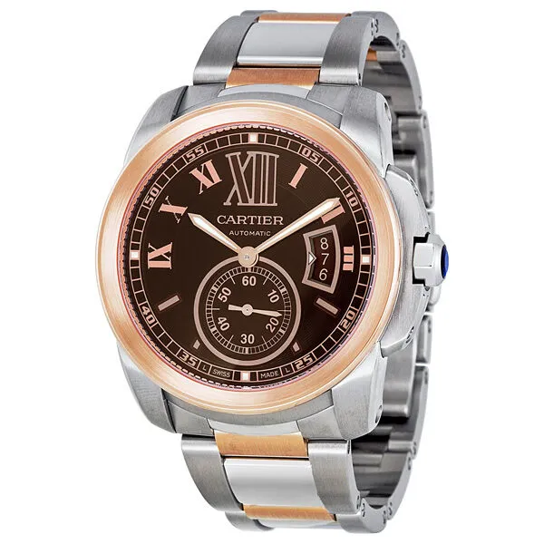 Cartier Calibre De Cartier Chocolate Brown Dial Men's Watch W7100050