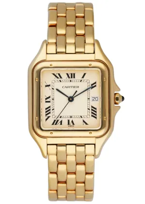 Cartier Panthere Large 18K Yellow Gold Mens Watch