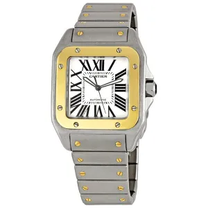 Cartier Santos 100 Extra Large 18kt Yellow Gold and Steel Men's Watch W200728G