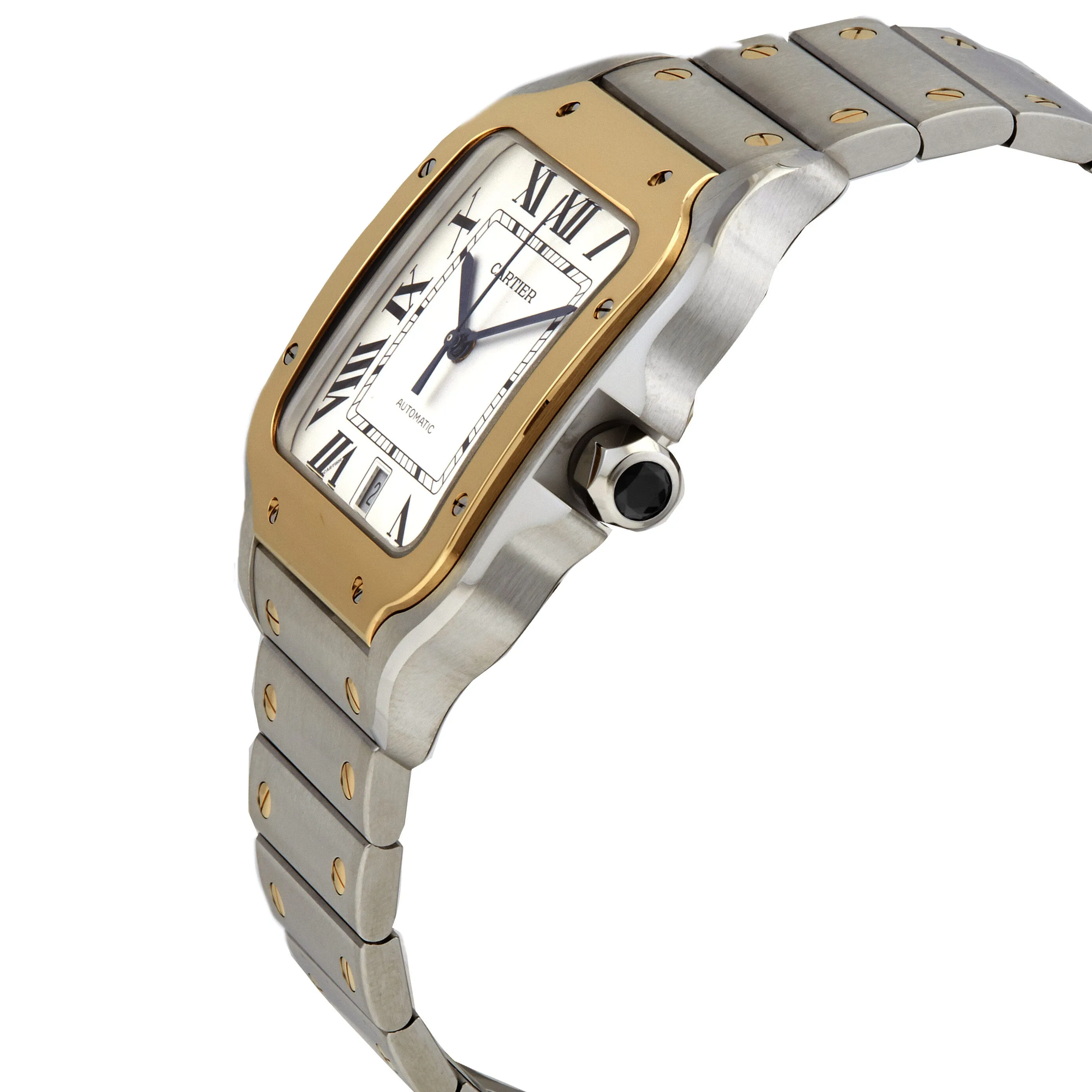 Cartier Santos Automatic Silver Dial Large Men's Watch W2SA0009