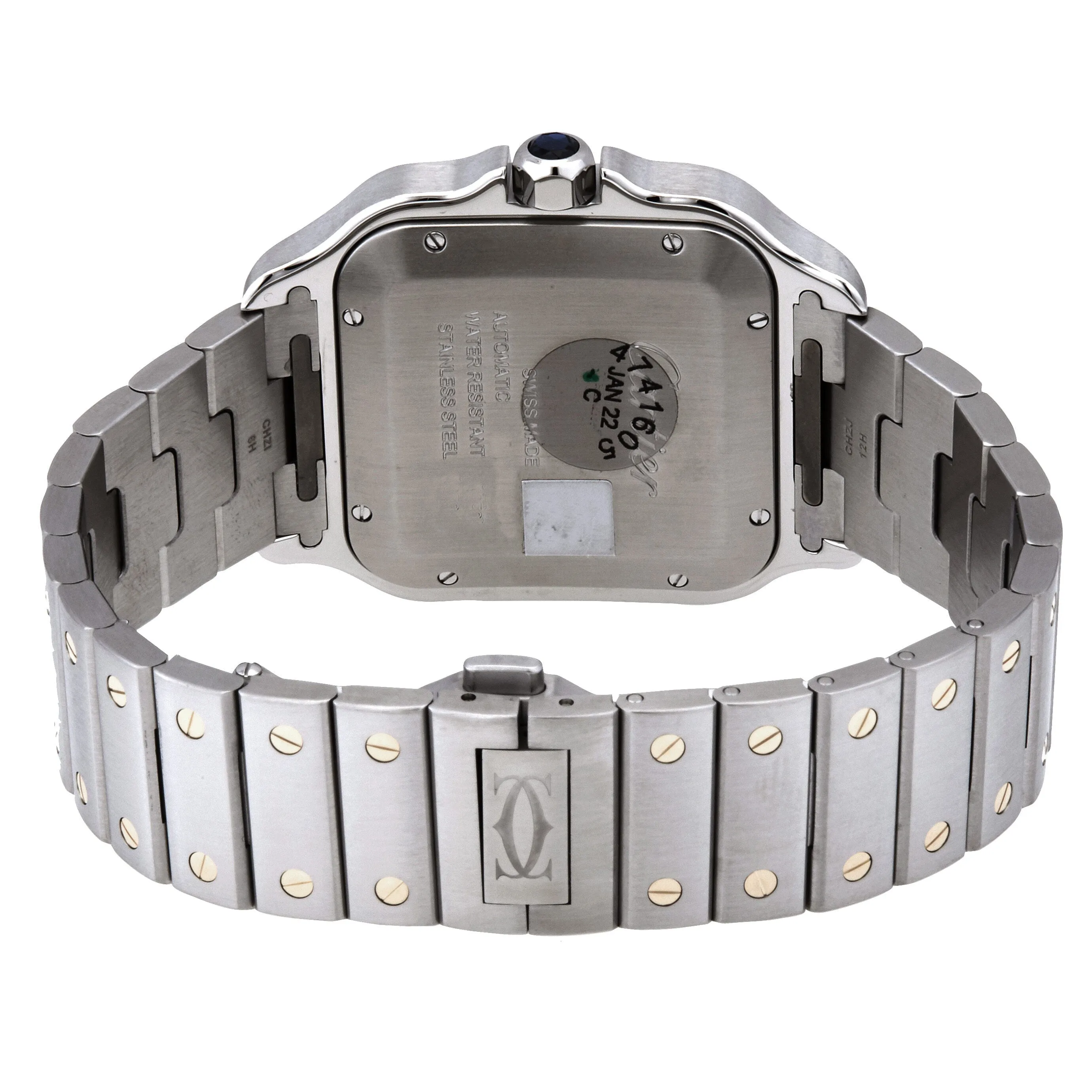 Cartier Santos Automatic Silver Dial Large Men's Watch W2SA0009