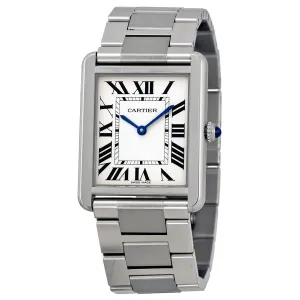 Cartier Tank Solo Silvered Opaline Dial Large Watch W5200014