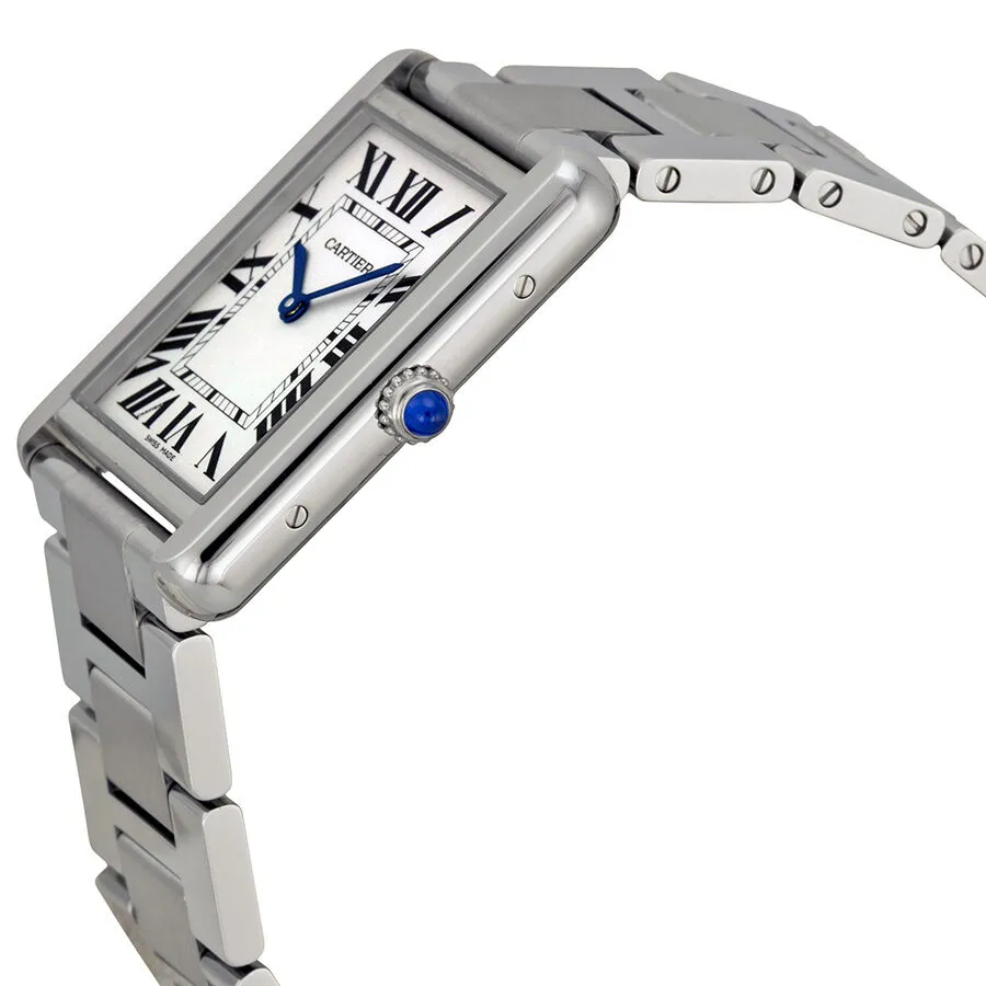 Cartier Tank Solo Silvered Opaline Dial Large Watch W5200014