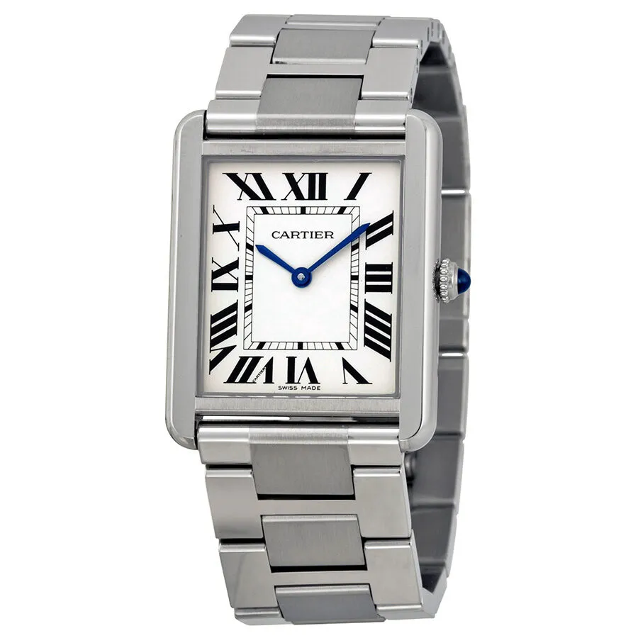 Cartier Tank Solo Silvered Opaline Dial Large Watch W5200014