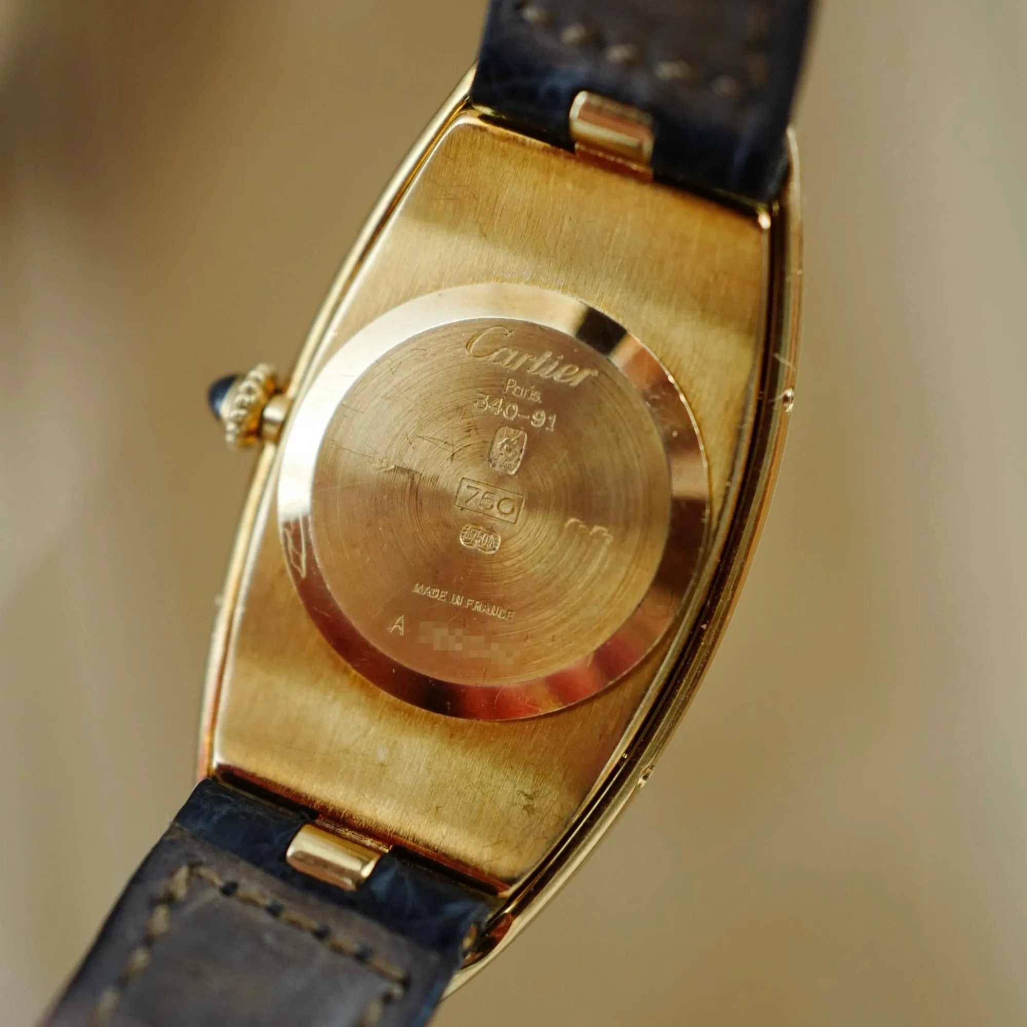 Cartier Yellow Gold Collection Prive Baignoire Allongee from 1991