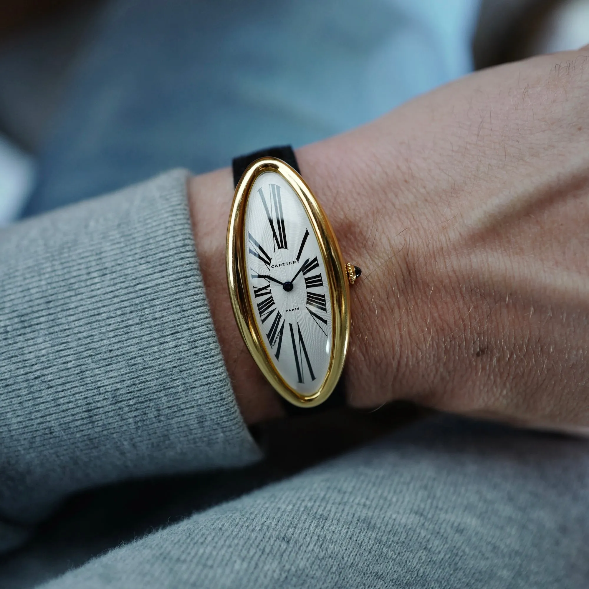 Cartier Yellow Gold Collection Prive Baignoire Allongee from 1991
