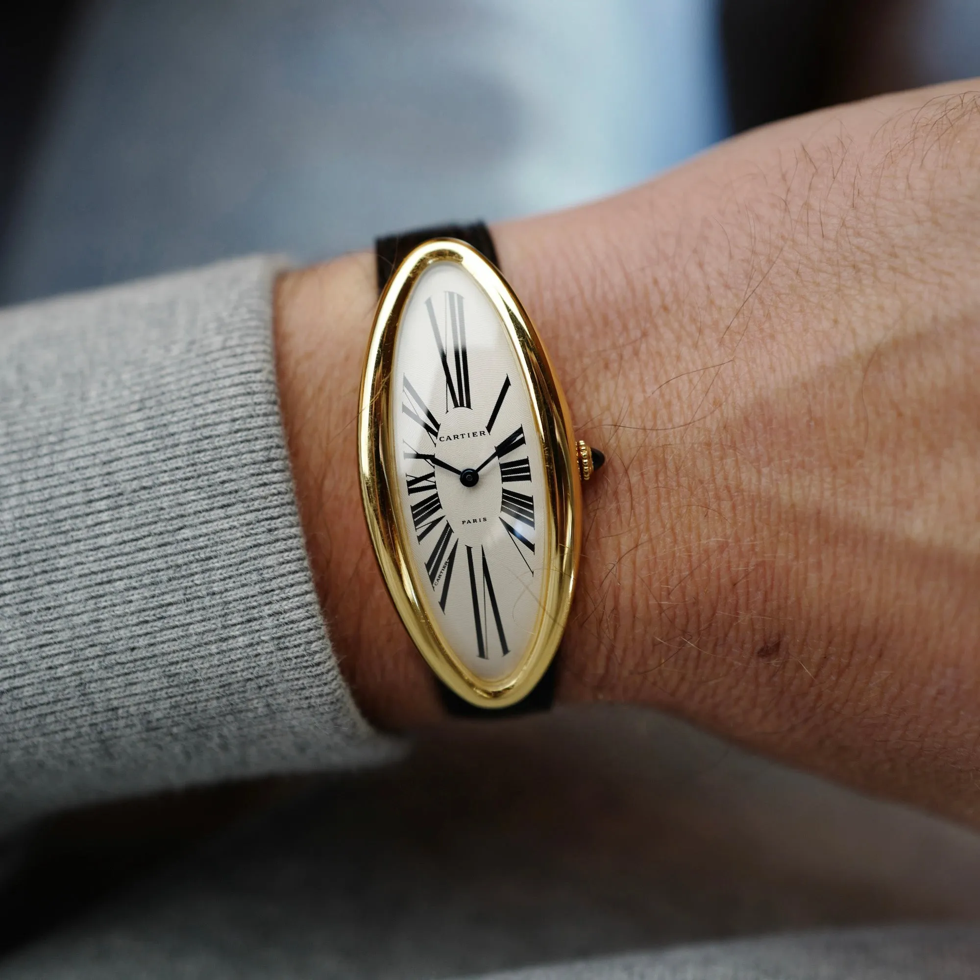 Cartier Yellow Gold Collection Prive Baignoire Allongee from 1991