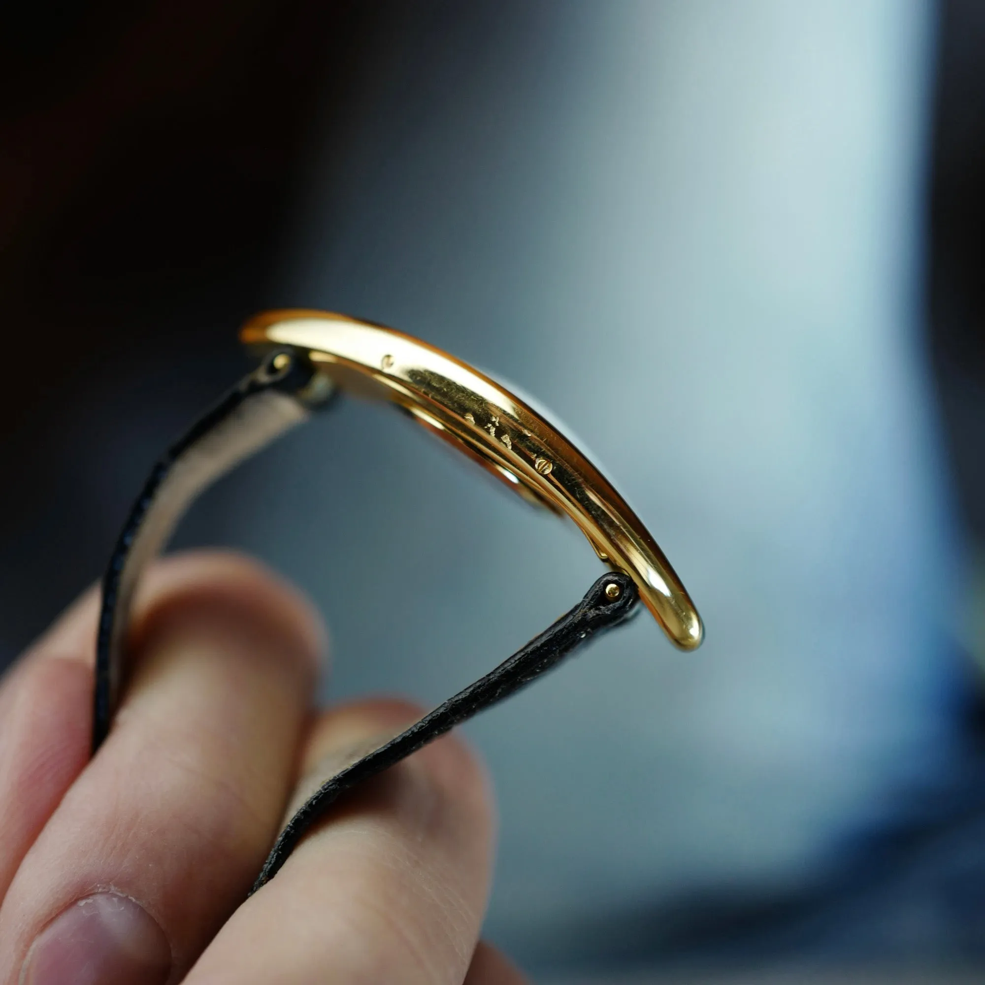 Cartier Yellow Gold Collection Prive Baignoire Allongee from 1991