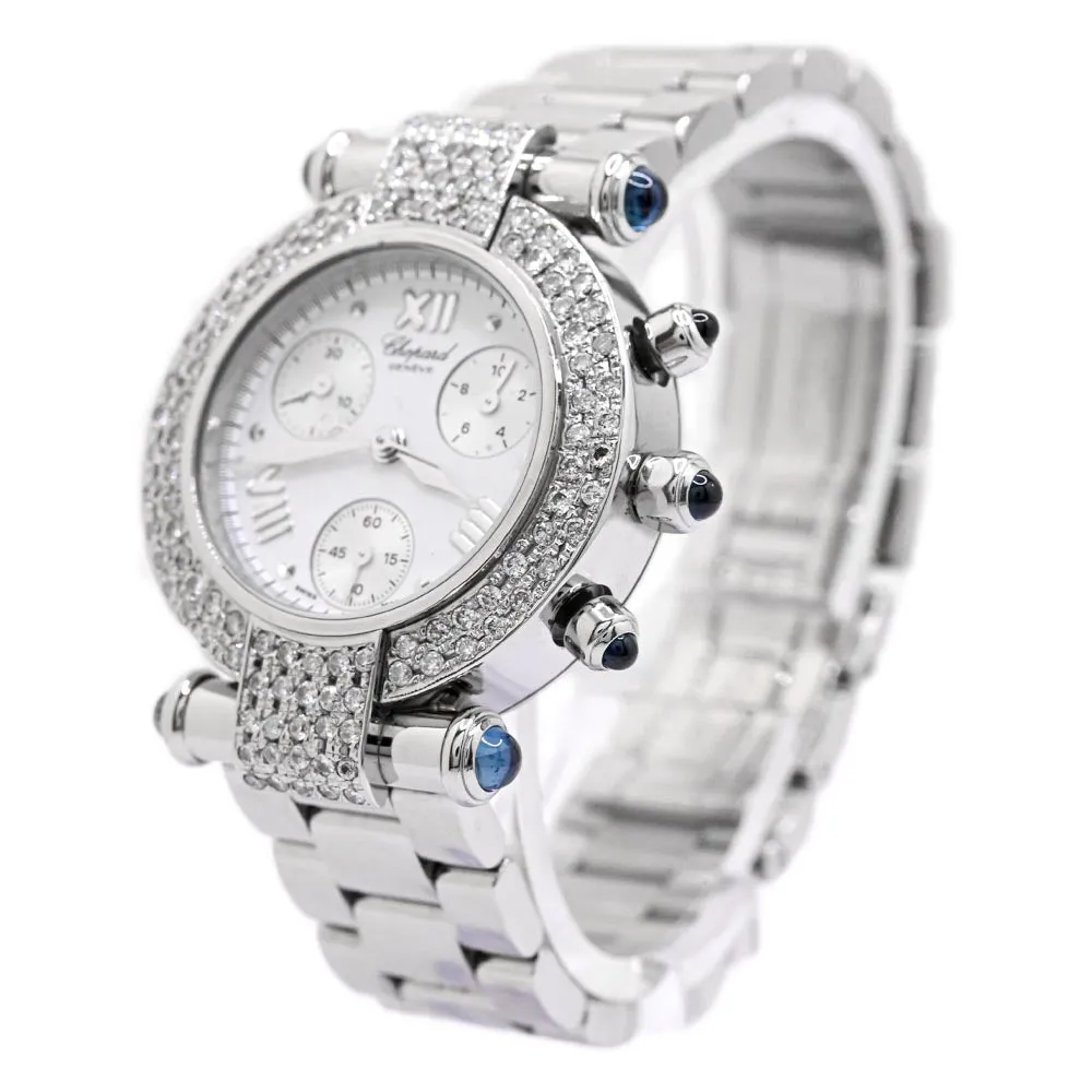 Chopard Ladies Imperiale Stainless Steel 35mm White Chronograph Roman Dial Watch Reference #: 8389-23