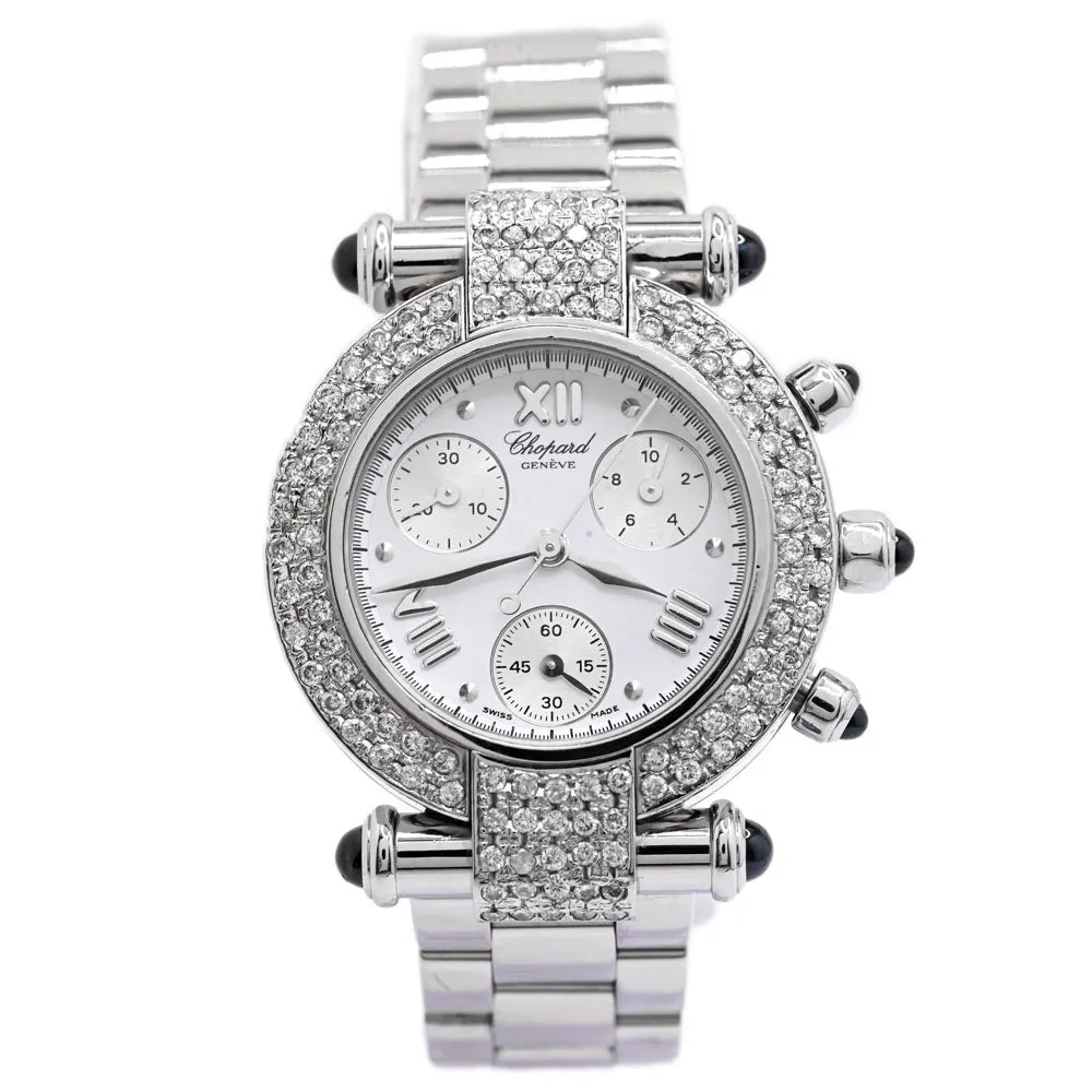 Chopard Ladies Imperiale Stainless Steel 35mm White Chronograph Roman Dial Watch Reference #: 8389-23