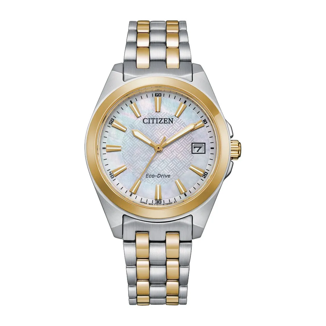 Citizen Corso Ladies Eco Drive Two Tone Mother of Pearl Dial Watch